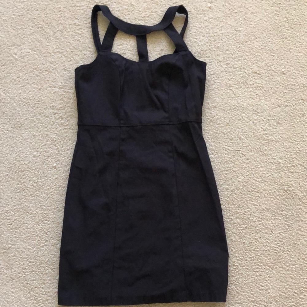 Cache black cutout dress